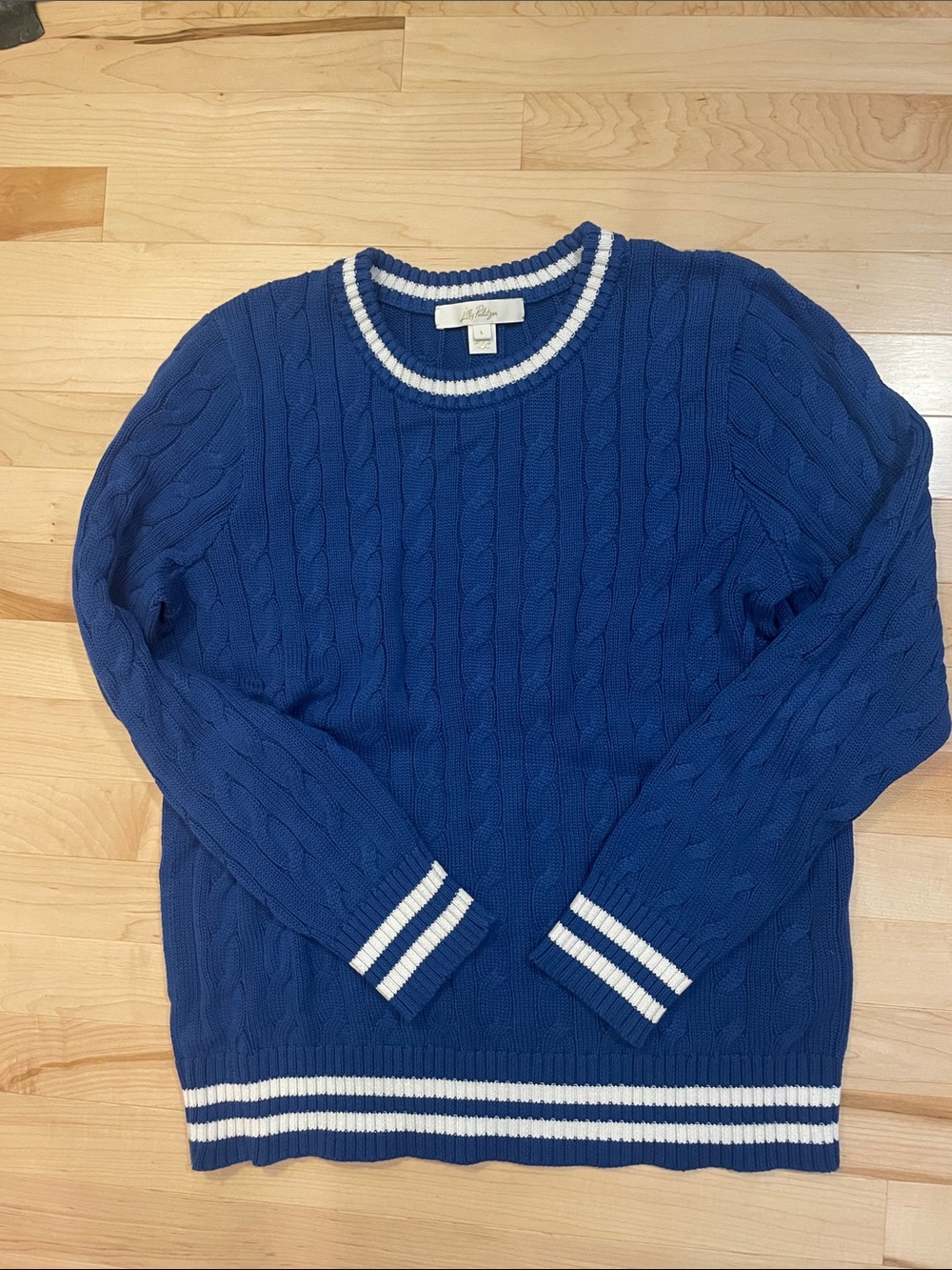 Lilly Pulitzer Brockton Sweater Large 100% Cotton
